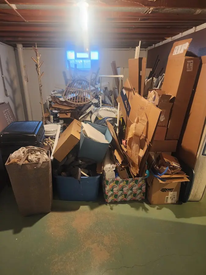 Roll-off dumpster container at job site for Cleanout Dumpster Rental in Glencoe